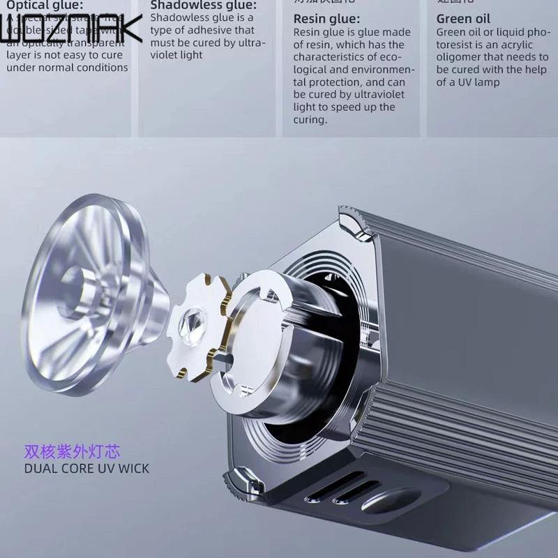 Xsoldar-lámpara UV de curado inteligente, luz de aceite verde, adhesiva óptica, para reparación de LCD de placa base de teléfono