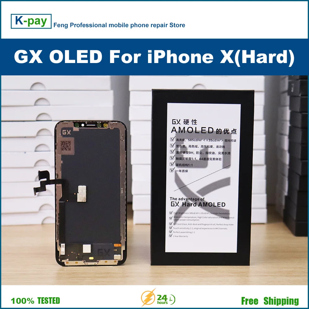 GX AMOLED For iPhone XS Display XSMAX XR 11 OLED Best GX Hard OLED For iPhone X LCD Screen AMOLED Digitizer Assembly Replacement