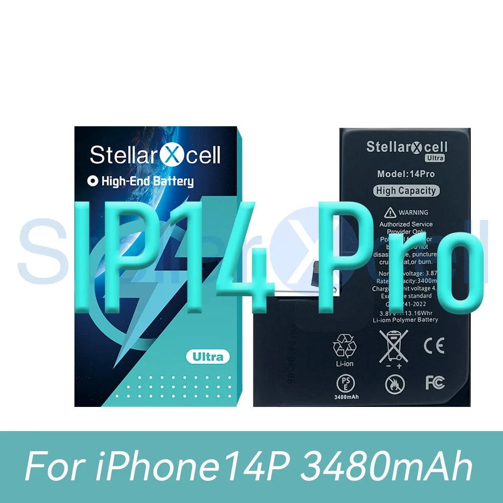 StellarXcell Ultra Battery For iPhone battery 7 8 Plus 11 12 Mini 13 Pro MAX X XS XR 14 ProMax 12Pro Replacement Lithium battery