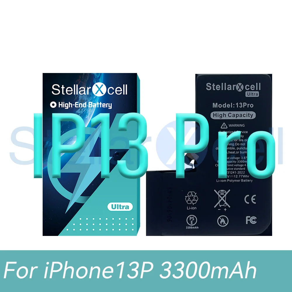 StellarXcell Ultra Battery For iPhone battery 7 8 Plus 11 12 Mini 13 Pro MAX X XS XR 14 ProMax 12Pro Replacement Lithium battery