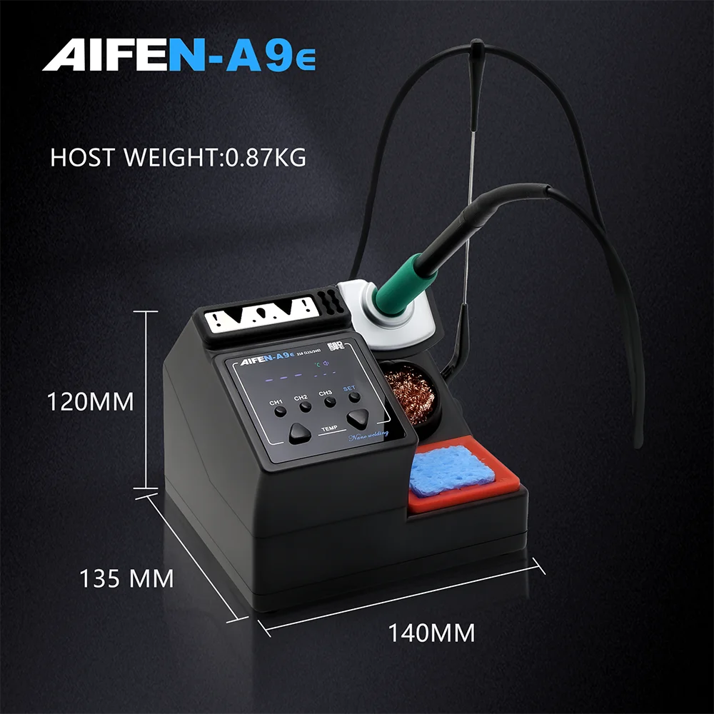 Estación de soldadura AIFEN A9E Compatible con punta de soldador Original 210/245/115 Control de mango Estación de Reparación de soldadura de temperatura