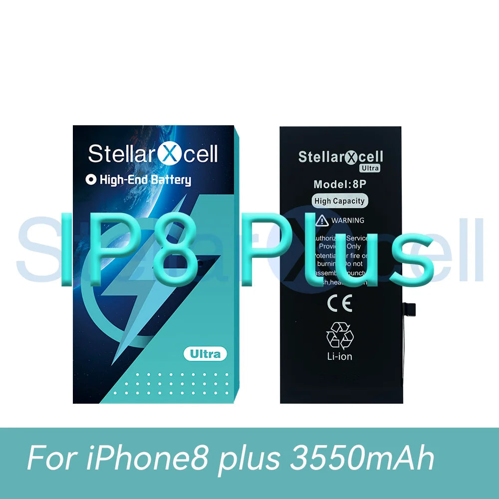 StellarXcell Ultra Battery For iPhone battery 7 8 Plus 11 12 Mini 13 Pro MAX X XS XR 14 ProMax 12Pro Replacement Lithium battery