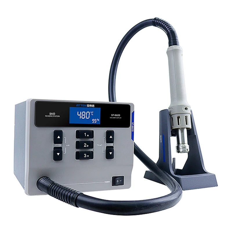 ATTEN ST-862D Hot Air Gun Soldering Station Lead-free Intelligent Digital Display 1000W Rework Station For Phone PCB Chip Repair