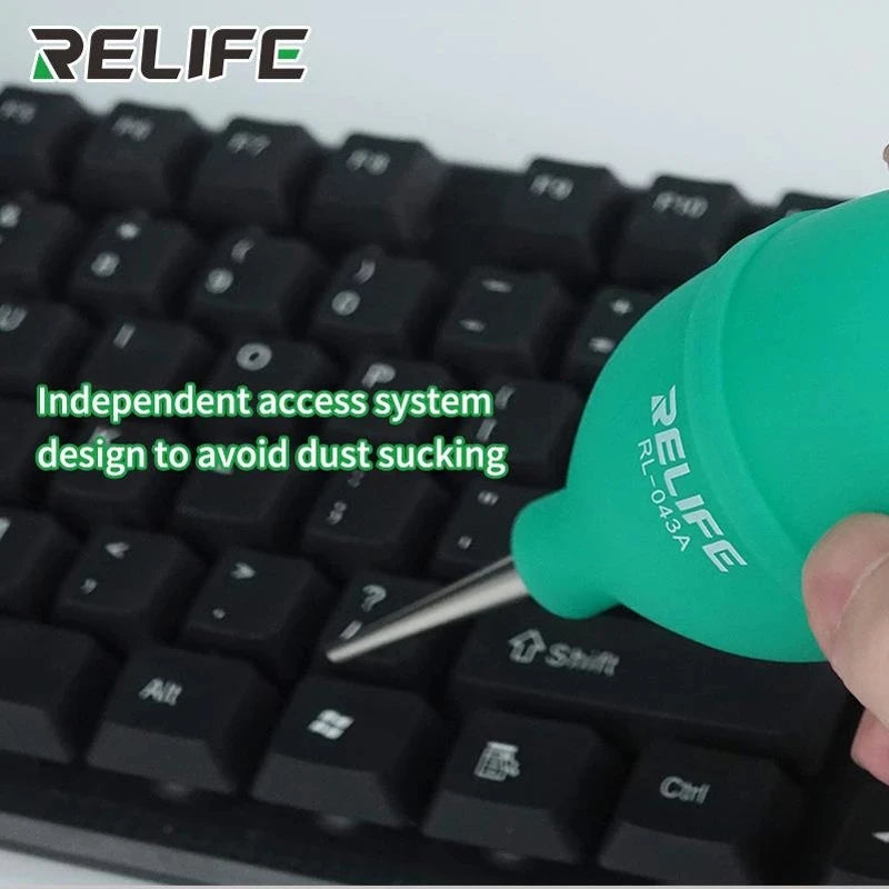 Relife RL-043A 2 In 1 Phone Repair Dust Cleaner Air Blower Ball Dust Cleaning Pen for Phone PCB PC Keyboard Camera Lens Cleaning