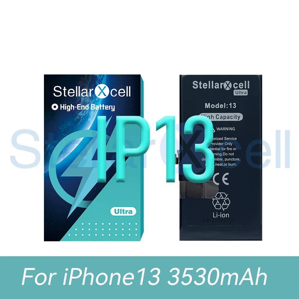 StellarXcell Ultra Battery For iPhone battery 7 8 Plus 11 12 Mini 13 Pro MAX X XS XR 14 ProMax 12Pro Replacement Lithium battery