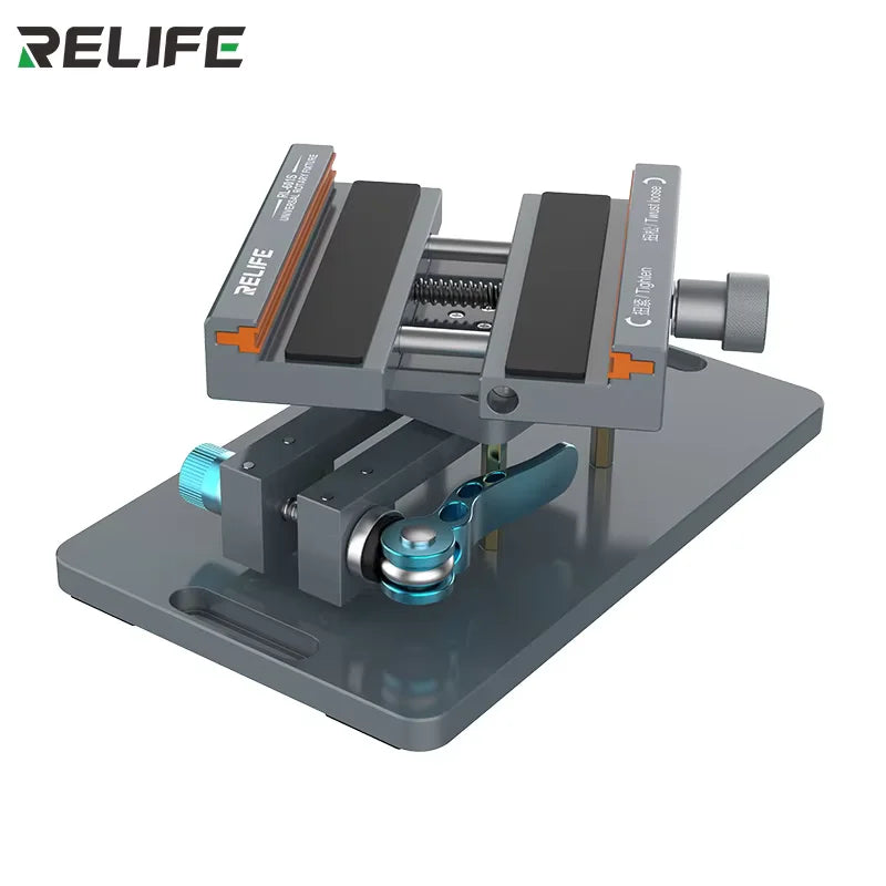 RELIFE-Herramienta de extracción de vidrio trasero RL-601S Plus, abrazadera giratoria fija de 360 °, 2 en 1, para reparación de teléfonos móviles