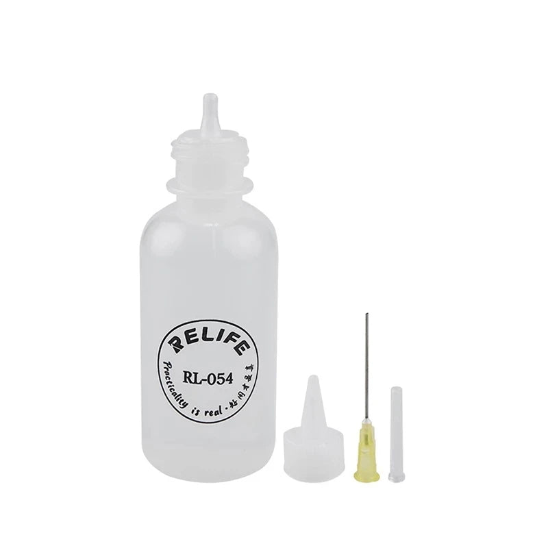 RELIFE-botella de plástico vacía RL-054, dispensador de Alcohol líquido a presión, punta de aguja, limpieza de soldadura, flujo líquido