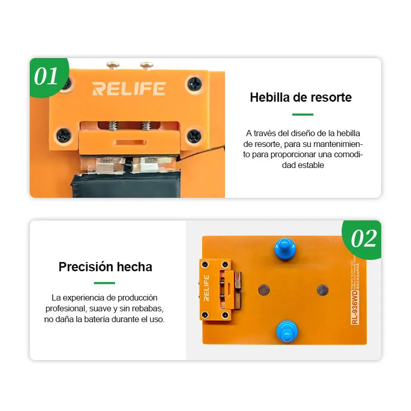 RELIFE-Batería de atracción magnética de RL-936WD, accesorio de soldadura por puntos para baterías de iPhone, herramientas de soporte de soldadura por puntos