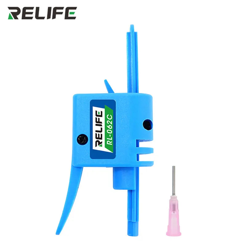 RELIFE RL-062A RL-062B RL-062C juego de refuerzo de aguja de pegamento Manual para jeringa de 10CC pasta de soldadura de aceite herramienta de propulsión de flujo