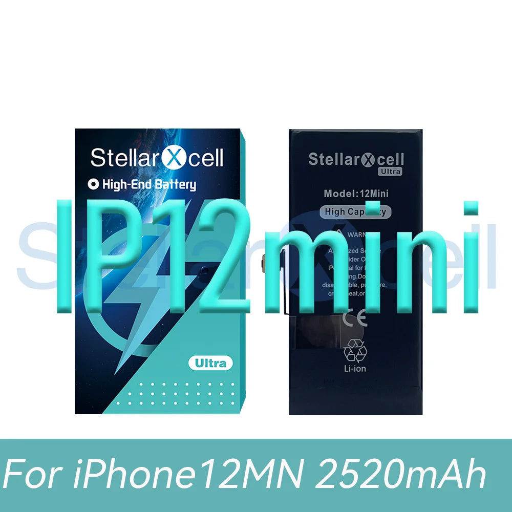 StellarXcell Ultra Battery For iPhone battery 7 8 Plus 11 12 Mini 13 Pro MAX X XS XR 14 ProMax 12Pro Replacement Lithium battery