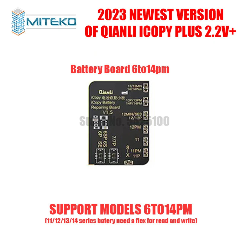 Qianli iCopy Plus 2,3 v 2025 Placa de prueba de batería para 7 8 8P X XR XSMAX 11PM 12 LCD vibrador transferencia programador EEPROM