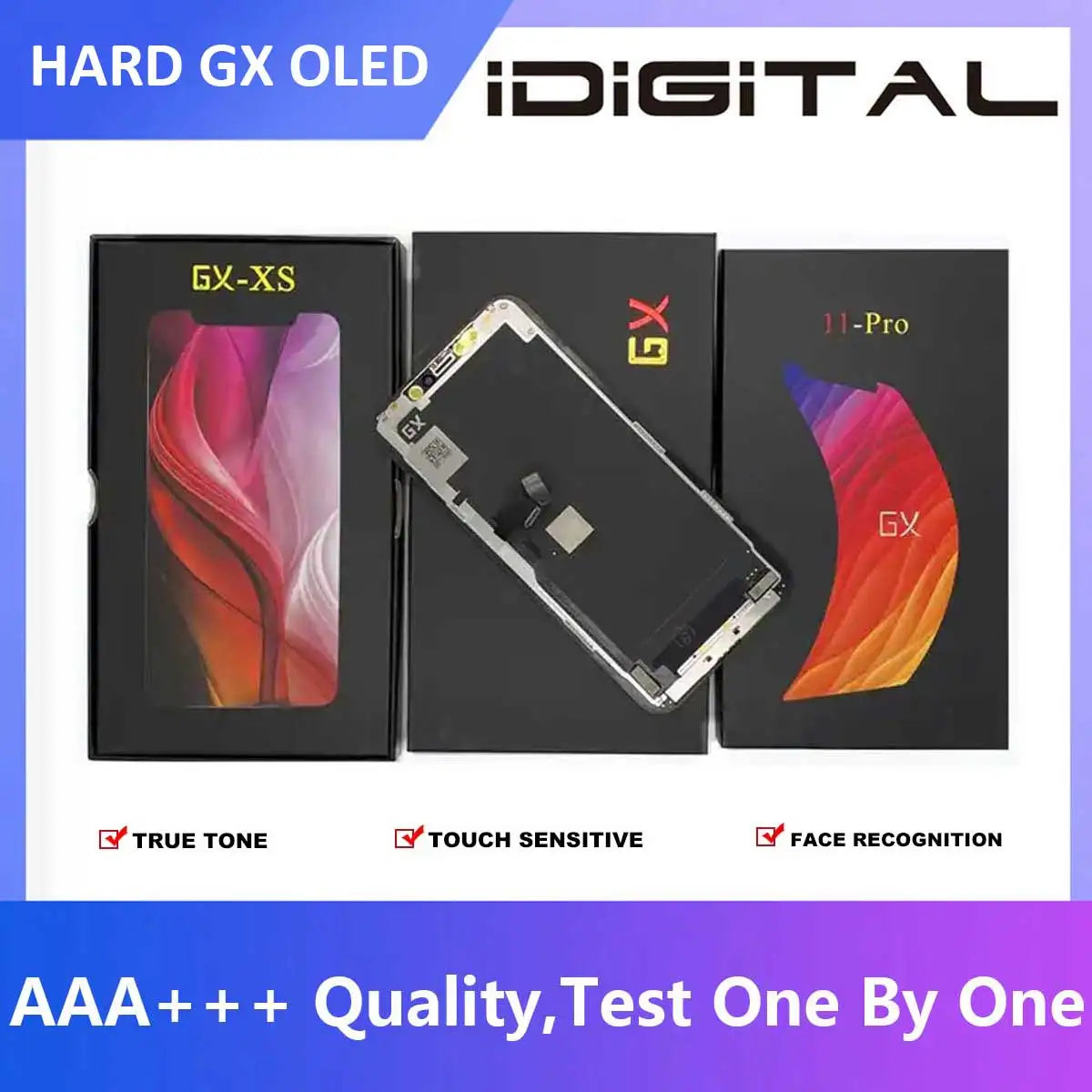 1 Piece GX OLED Grade AAA+ Touch Screen Digitizer Assembly For iPhone X XR XS Max 11 12 13 14 15 Pro Max Mini Plus LCD Display