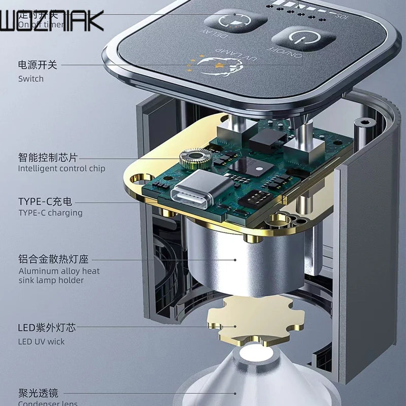 Xsoldar-lámpara UV de curado inteligente, luz de aceite verde, adhesiva óptica, para reparación de LCD de placa base de teléfono