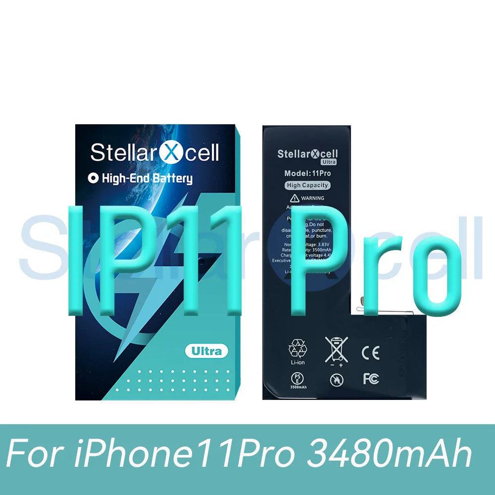 StellarXcell Ultra Battery For iPhone battery 7 8 Plus 11 12 Mini 13 Pro MAX X XS XR 14 ProMax 12Pro Replacement Lithium battery