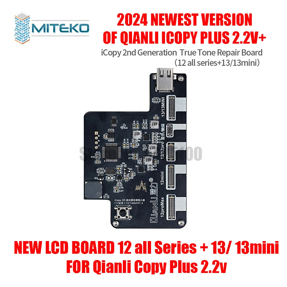 Qianli iCopy Plus 2,3 v 2025 Placa de prueba de batería para 7 8 8P X XR XSMAX 11PM 12 LCD vibrador transferencia programador EEPROM