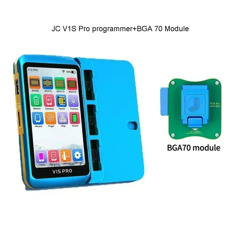 Programador JC V1S PRO BGA315 BGA110 BGA70 para iphone X-15PM iPad DFU pantalla púrpura sin desmontaje desvinculación WiFi lectura escritura SN