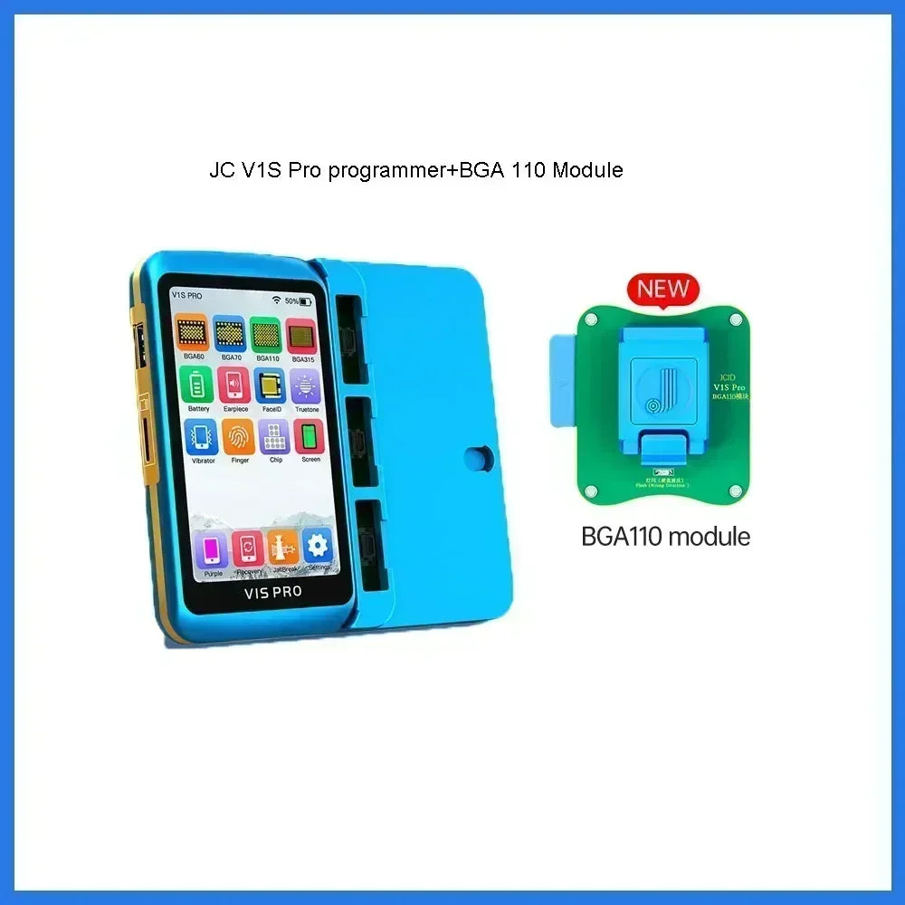 Programador JC V1S PRO BGA315 BGA110 BGA70 para iphone X-15PM iPad DFU pantalla púrpura sin desmontaje desvinculación WiFi lectura escritura SN