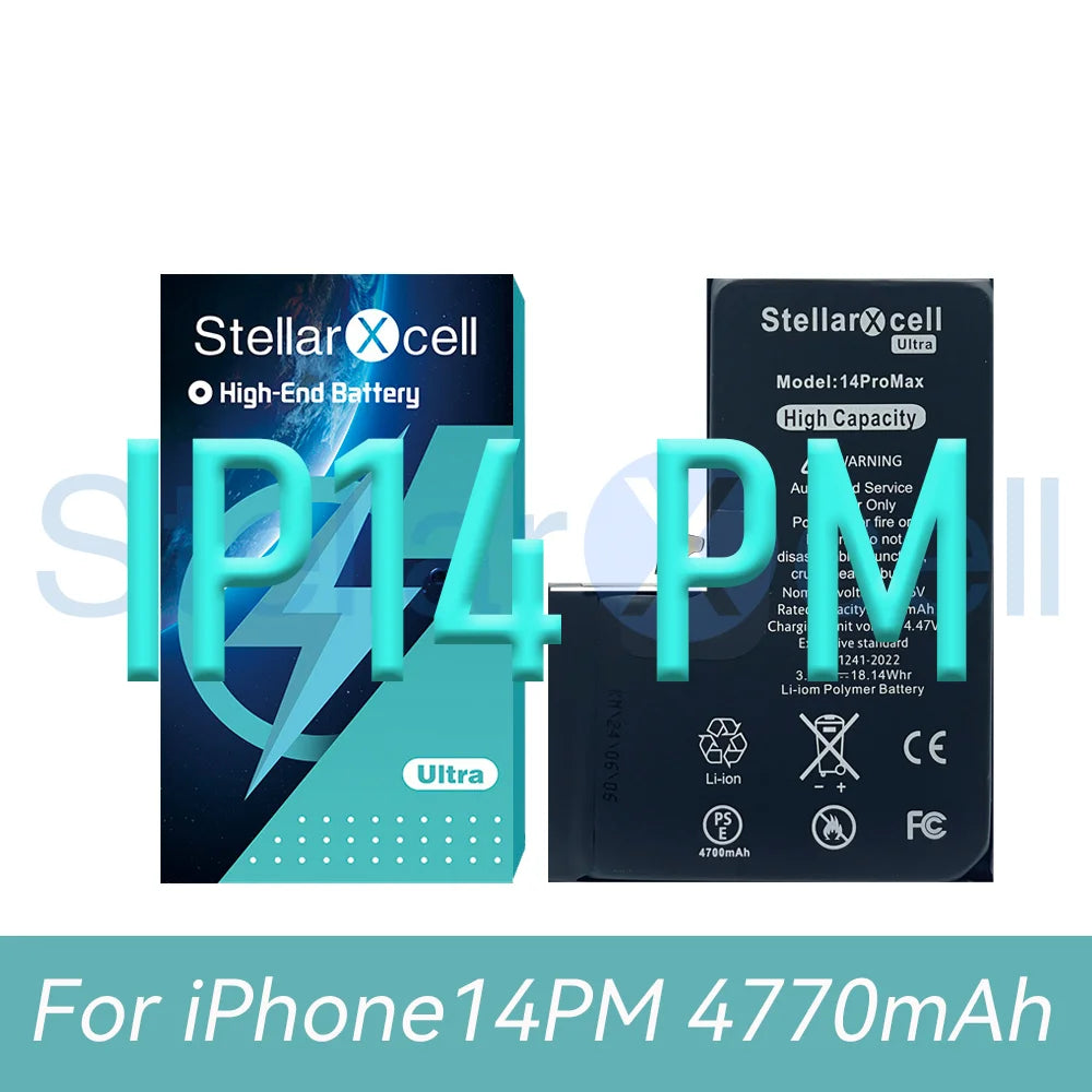 StellarXcell Ultra Battery For iPhone battery 7 8 Plus 11 12 Mini 13 Pro MAX X XS XR 14 ProMax 12Pro Replacement Lithium battery