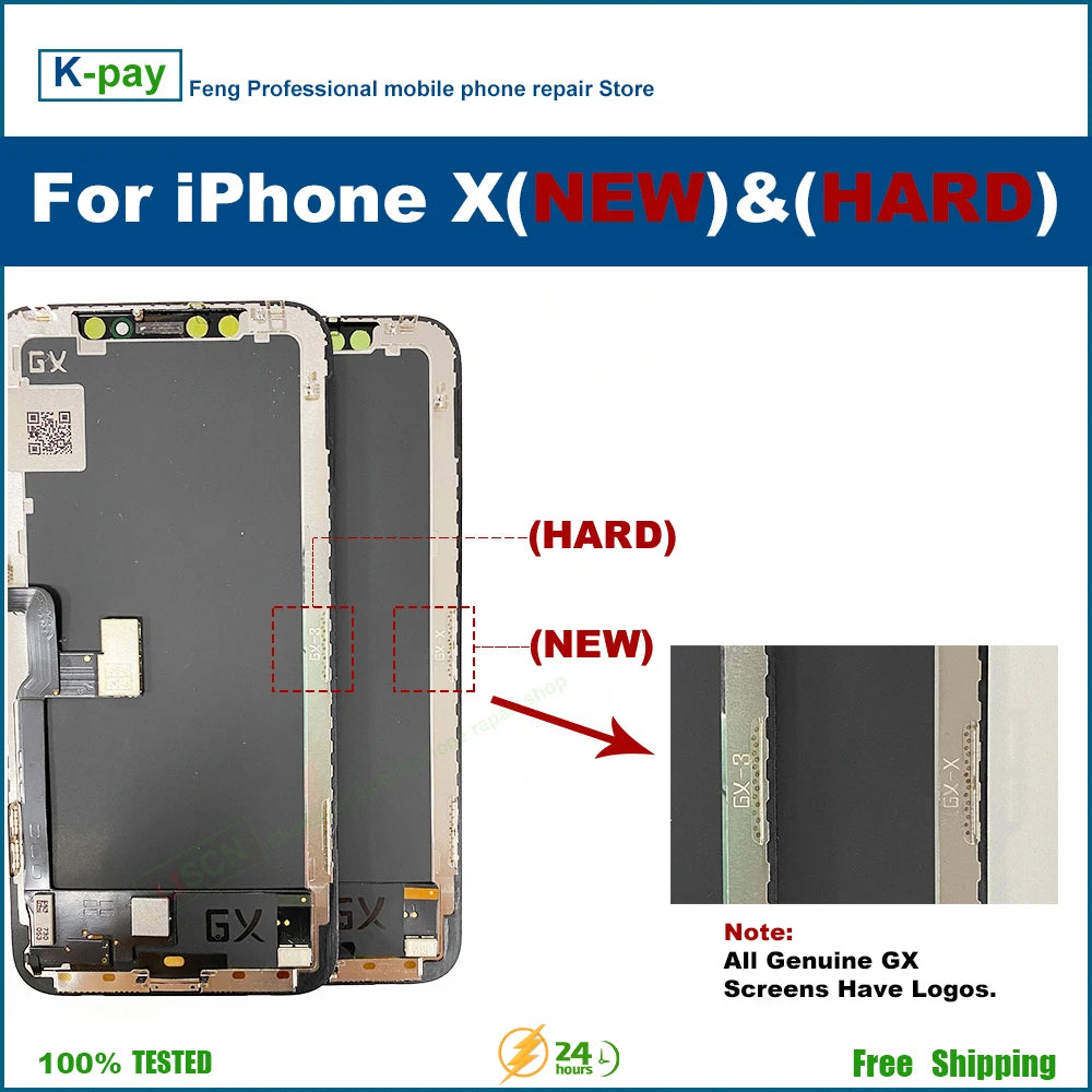 GX AMOLED For iPhone XS Display XSMAX XR 11 OLED Best GX Hard OLED For iPhone X LCD Screen AMOLED Digitizer Assembly Replacement