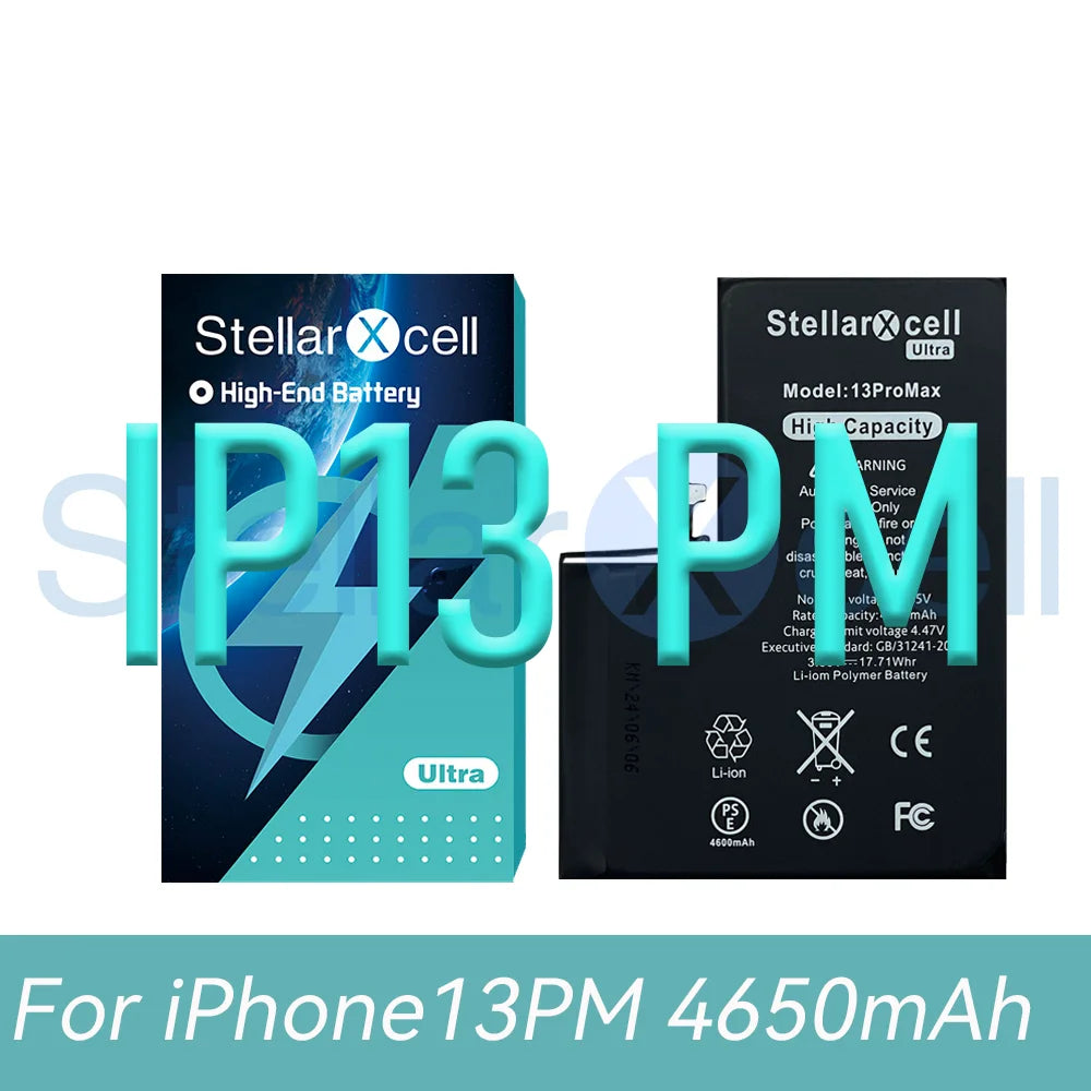 StellarXcell Ultra Battery For iPhone battery 7 8 Plus 11 12 Mini 13 Pro MAX X XS XR 14 ProMax 12Pro Replacement Lithium battery