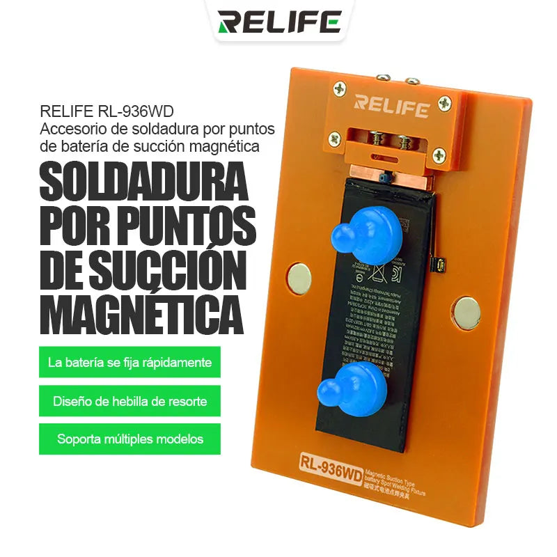 RELIFE-Batería de atracción magnética de RL-936WD, accesorio de soldadura por puntos para baterías de iPhone, herramientas de soporte de soldadura por puntos