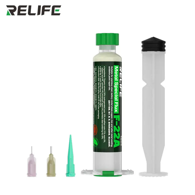 RELIFE F-22A-fundente de soldadura especial de Metal multiusos, 10CC, para placa base de teléfono móvil, soldadura, oxidación, puntos, reparación