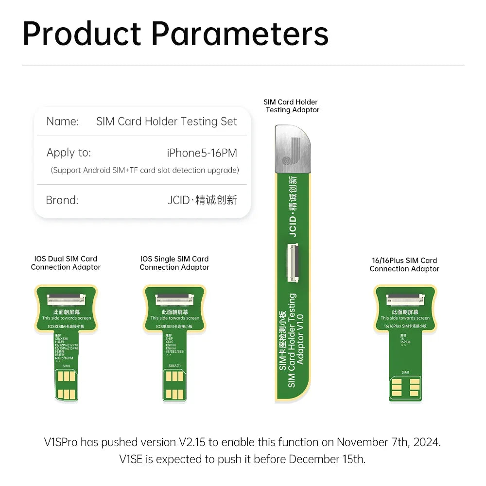 Programador JC V1S PRO BGA315 BGA110 BGA70 para iphone X-15PM iPad DFU pantalla púrpura sin desmontaje desvinculación WiFi lectura escritura SN