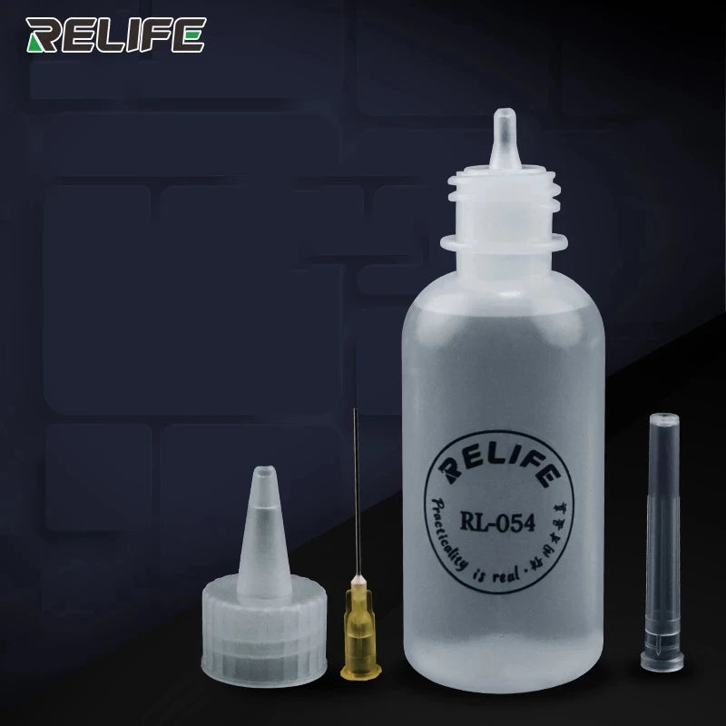 RELIFE-botella de plástico vacía RL-054, dispensador de Alcohol líquido a presión, punta de aguja, limpieza de soldadura, flujo líquido